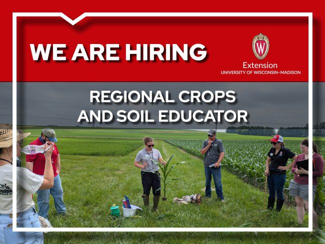 UW-Madison Extension Hiring Regional Crops Educator for Washington, Ozaukee, and Sheboygan Counties